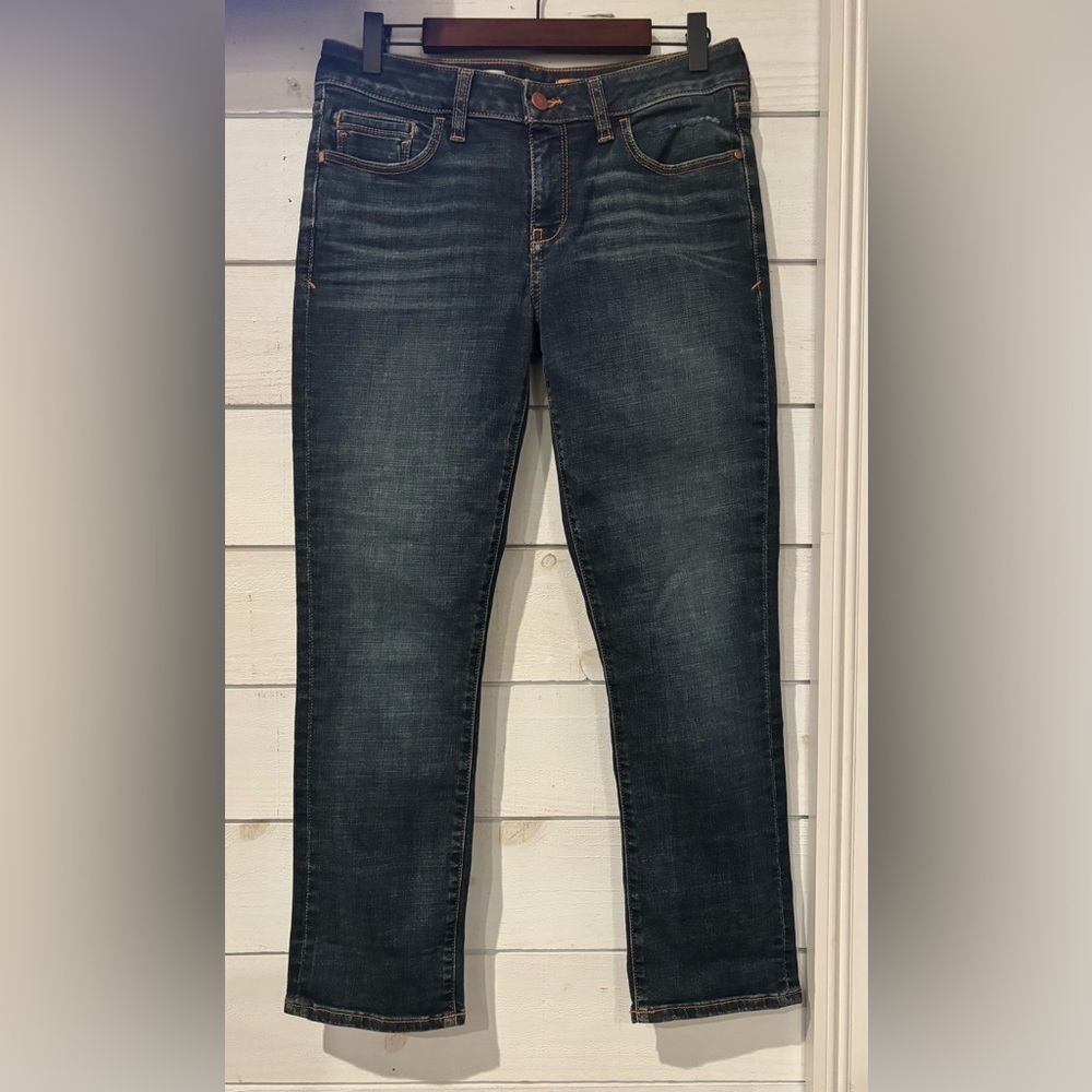 Pilcro and the Letterpress Dark Blue Jeans Great condition. Size 27!